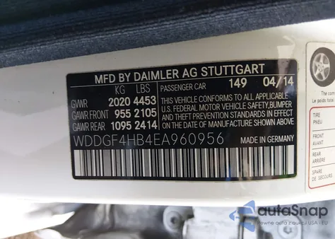 2014 Mercedes-Benz C 250 Sport from USA, damaged, VIN WDDGF4HB4EA960956